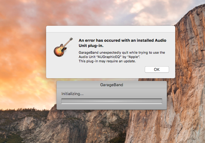 Garageband quit unexpectedly when sharing to itunes